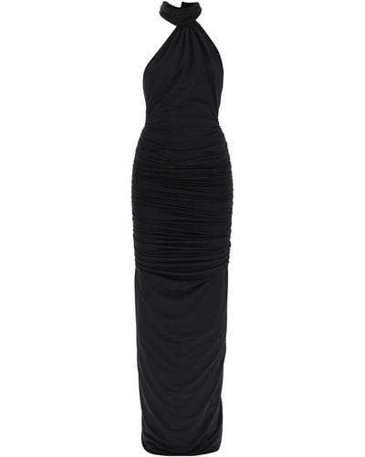 GIUSEPPE DI MORABITO Gedrapeerde Jersey Maxi -jurk - Zwart
