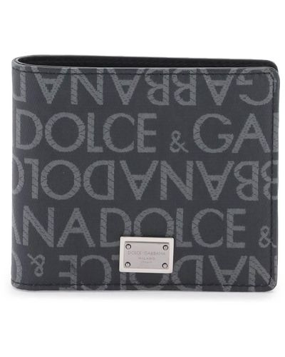 Dolce & Gabbana Jacquard Logo Brieftasche - Grau