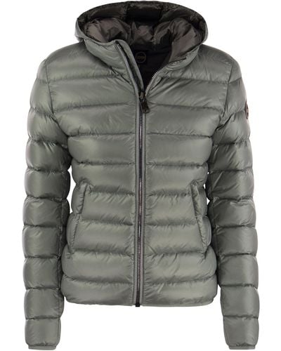 Colmar Friendly Down Jacket With Fixed Hood - Gray