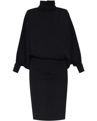 Saint Laurent Vestido de lana de - Negro