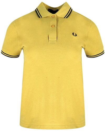 Fred Perry Twin Tipped G12 926 Gouden Poloshirt - Geel