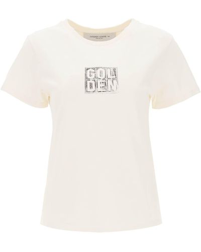 Golden Goose 'Doris' T -Shirt mit Logodruck - Weiß