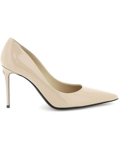 Dolce & Gabbana Escarpins en cuir verni - Blanc