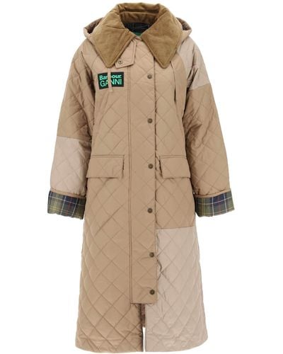BARBOUR X GANNI Burghley sterbte Trenchcoat - Natur