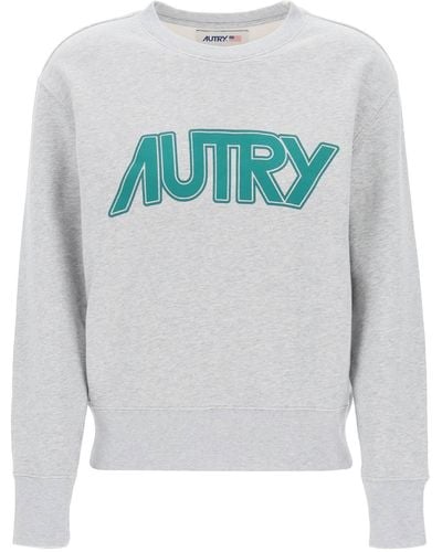 Autry Sweatshirt mit Maxi -Logo -Druck - Grau