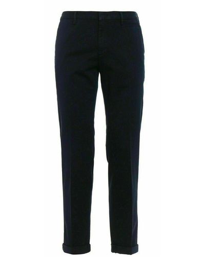 Prada Pantalon gabardine en coton - Noir