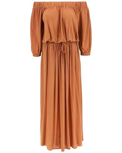 Max Mara Ghiglia Jersey-Kleid - Orange