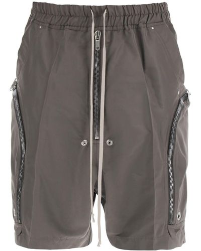 Rick Owens Faille Cargo Shorts - Gris