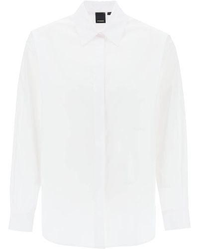 Pinko Camicia In Popeline Di Cotone - Bianco