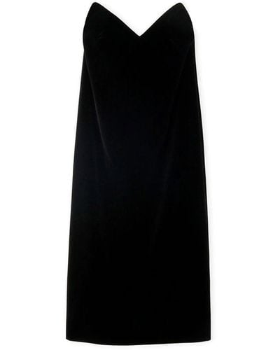 Loewe Bustier Velvet Dress - Black