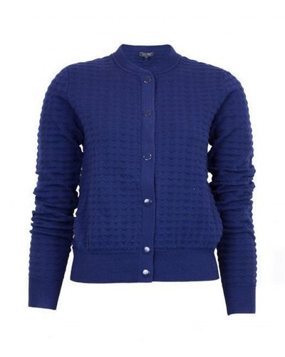 Armani Jeans Wool Blend Cardigan - Blue