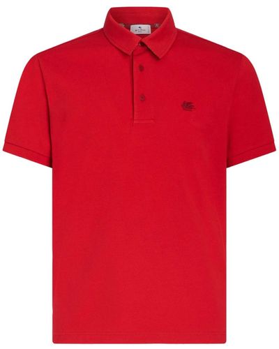 Etro MRMD0006 MAN rotes T -Shirt und Polo