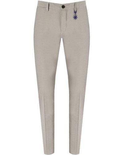 Manuel Ritz Light Striped Pants - Gray