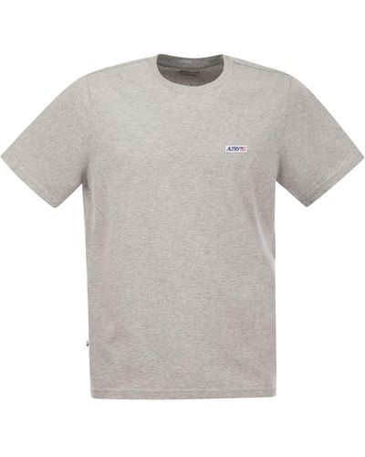 Autry Crew-neck T-shirt With Logo - Gray