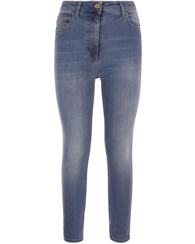 Elisabetta Franchi Cinco jeans de bolsillo - Azul