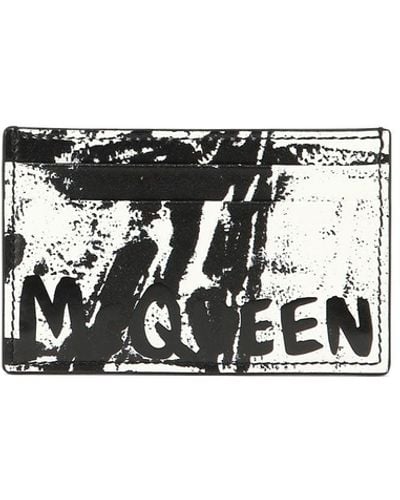 Alexander McQueen Alexander Mc Queen Mc Queen Graffiti -kaarthouder - Wit
