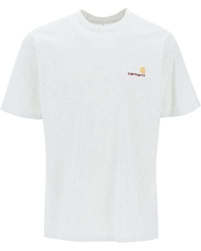 Carhartt T Shirt American Script - Bianco