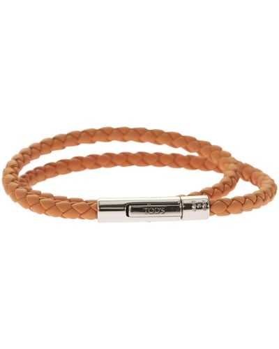 Tod's Mycolors 2-turn Leather Bracelet - Brown