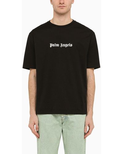 Palm Angels Logo-print Cotton T-shirt - Black