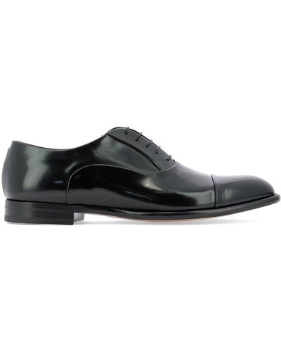 Fabi City Patent Leather Lace Up Shoe - Black