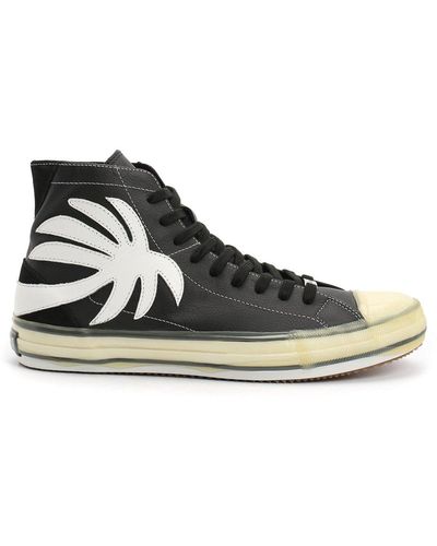 Palm Angels High Top Vulcanized Sneakers - Marrón