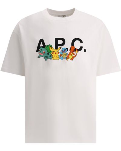 A.P.C. Pokémon das Crew T -Shirt - Weiß
