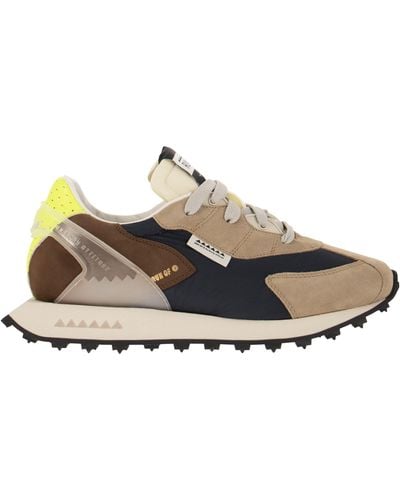 RUN OF Barrio M Sneakers Suede, Canvas And Leather - White