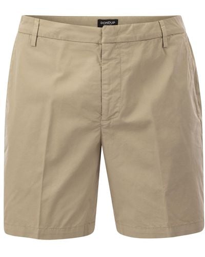 Dondup Manheim Cotton Shorts - Natural