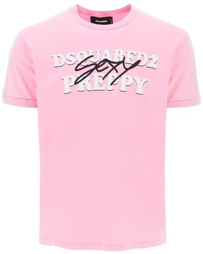 DSquared² "Sexy preppy Muscle Fit t - Rosa