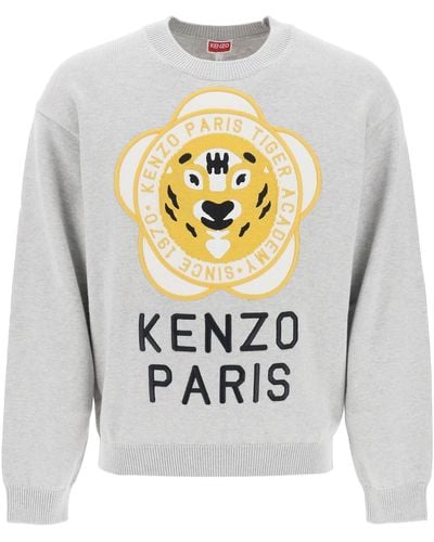 KENZO Tiger Academy Crew Neck Sweater - Wit
