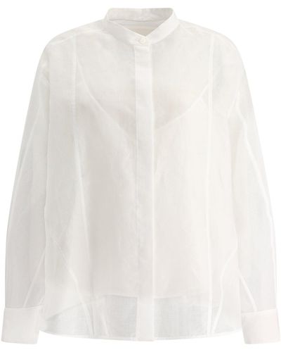 Jil Sander Jil Schleiferhemd mit Petticoat - Blanco
