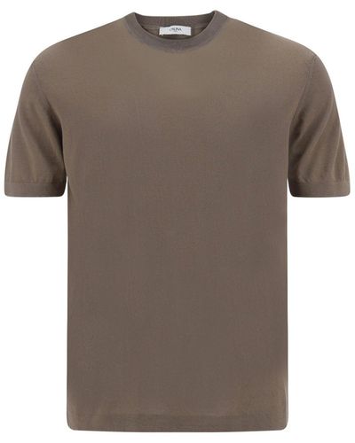 Cruna Katoenen T-shirt - Bruin
