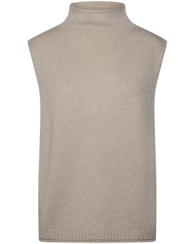 Lisa Yang 'Tova' Sand Cashmere Vest - Gray