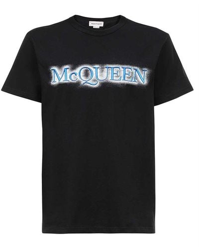 Alexander McQueen Logo T Shirt - Schwarz