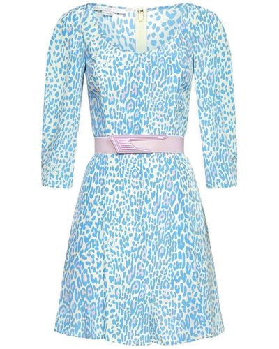 Stella McCartney Animalier Mini Dress - Blue