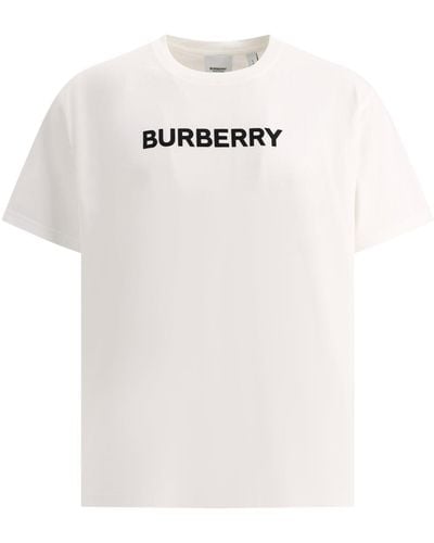 Burberry Harriston T -shirt Met Logo -print - Wit