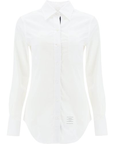 Thom Browne Ausgestattetes Hemd im Poplin - Weiß