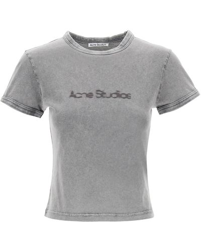 Acne Studios "wazig Logo T -shirt - Grijs