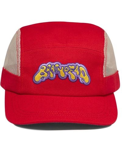 Brain Dead Cap With Mesh Panels - Red