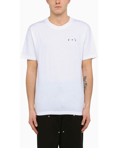 Off-White c/o Virgil Abloh TM White T -Shirt mit kontrastierendem Logo - Weiß