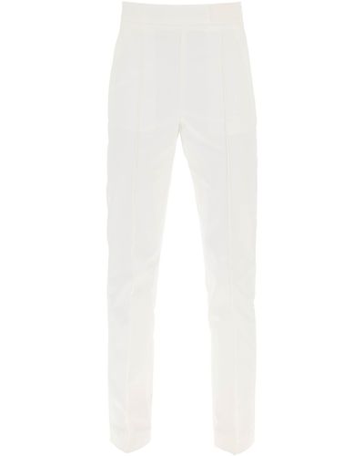 Moncler Cotton Cigarette Pants - White