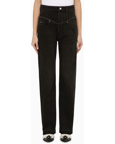 Isabel Marant Cotton Denim Jeans - Black