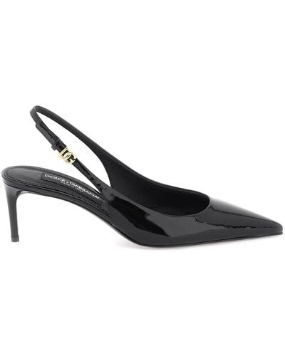 Dolce & Gabbana Zapatos de tacón de 40mm con tira trasera - Negro