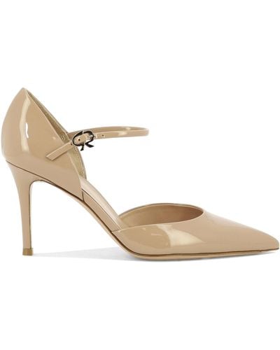 Gianvito Rossi Patent Leather Pumps - Natural