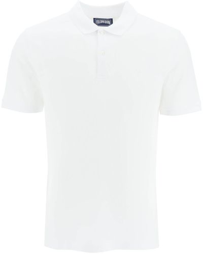 Vilebrequin Poloshirt mit aufgesticktem Logo aus Baumwolle - Weiß