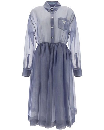 Prada Dresses > day dresses > shirt dresses - Bleu