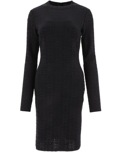 Givenchy 4 G Jacquard Vestido - Negro