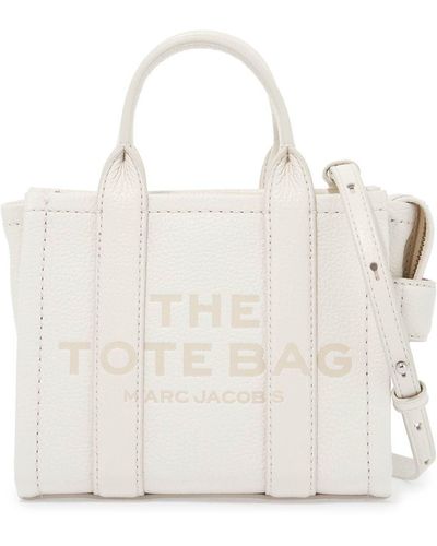 Marc Jacobs Die Leder -Mini -Einkaufstasche - Weiß
