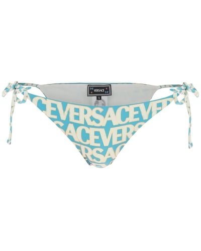 Versace Allover Bikini Bottom - Bleu