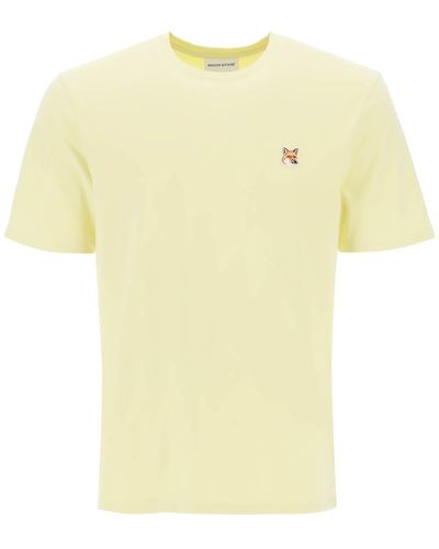 Maison Kitsuné Fox Head T -Shirt - Gelb